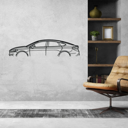 Mondeo Fusion 2015 Classic Silhouette Metal Wall Art