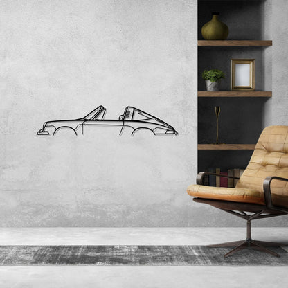 911T Targa 1971 Classic Silhouette Metal Wall Art