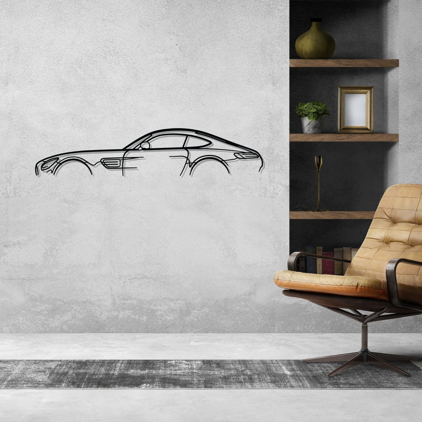 AMG GT 2018 Classic Silhouette Metal Wall Art