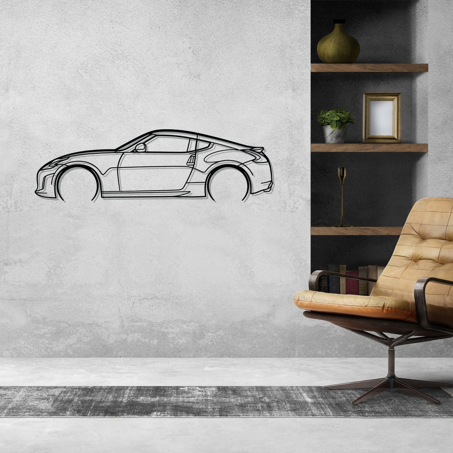 370Z Detailed Silhouette Metal Wall Art