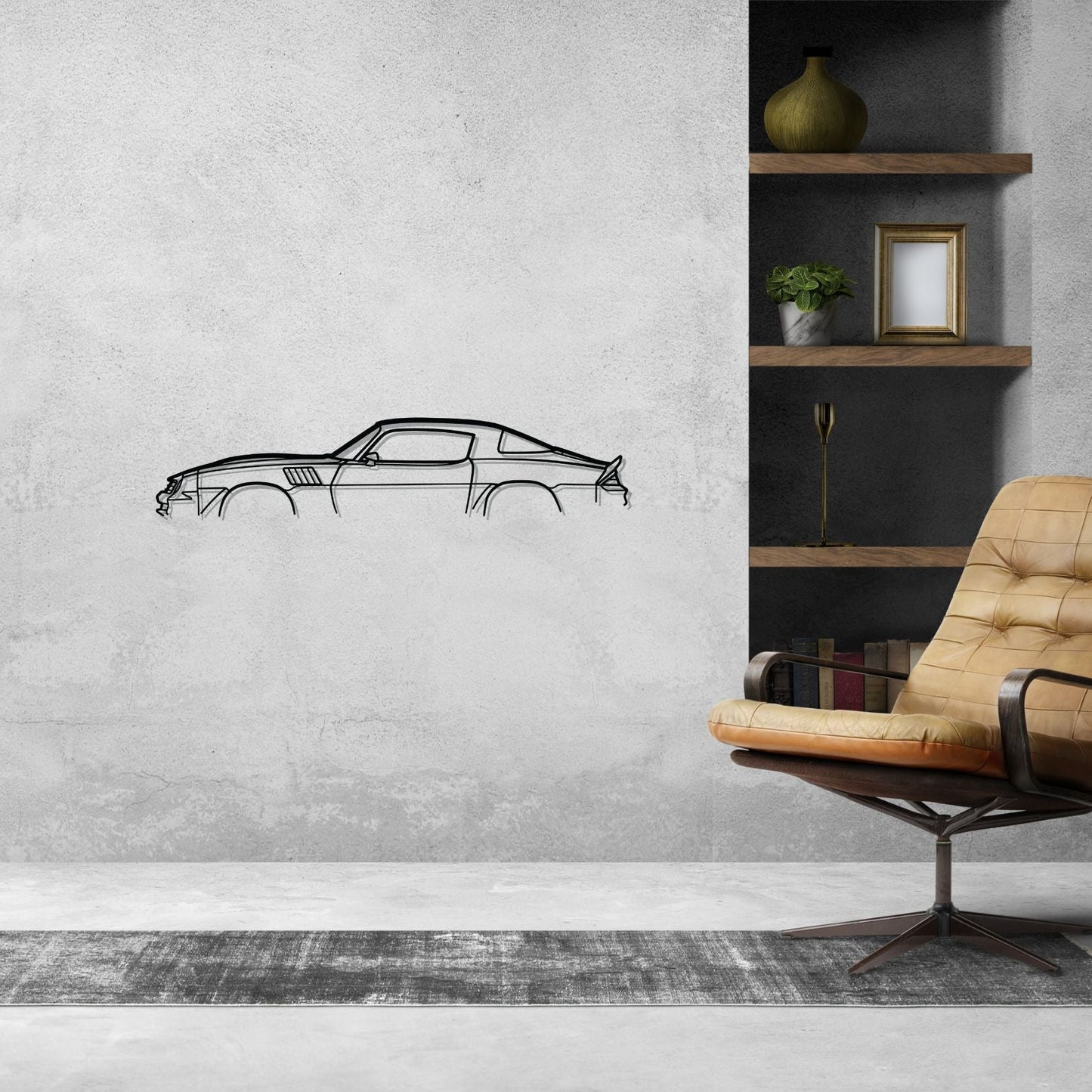 Camaro Z28 1979 Classic Silhouette Metal Wall Art