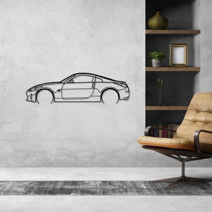 350z Detailed Silhouette Metal Wall Art