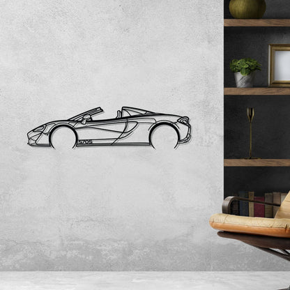 570S Convertible Detailed Silhouette Metal Wall Art