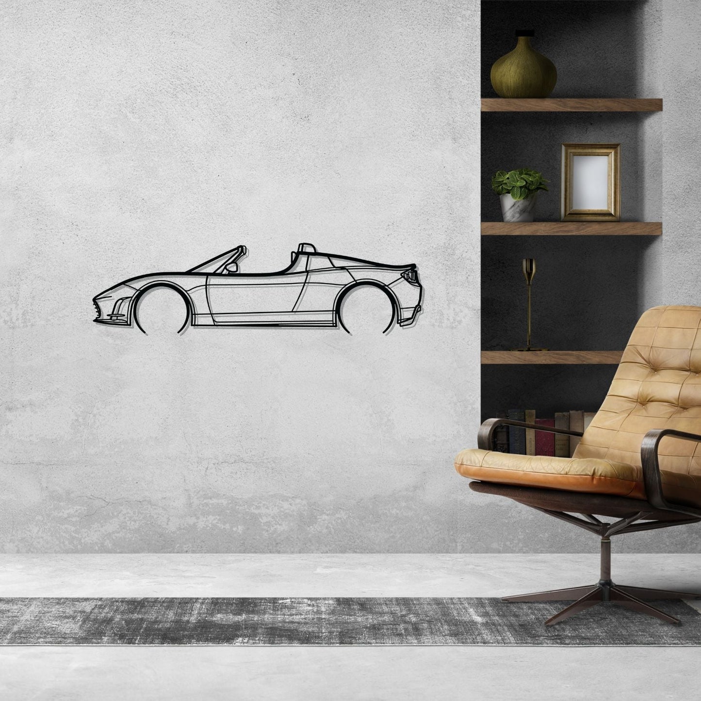 Roadster 2.5 Detailed Silhouette Metal Wall Art