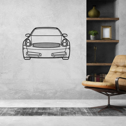 G35 2007 Front Silhouette Metal Wall Art