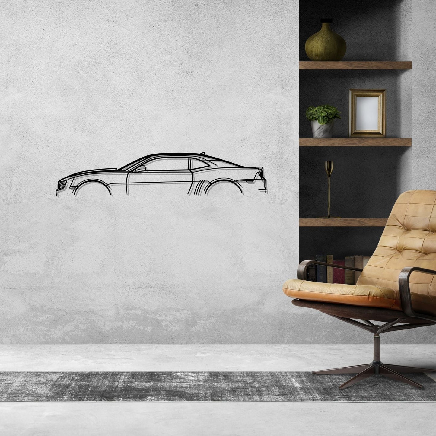 Camaro SS 2011 Classic Silhouette Metal Wall Art