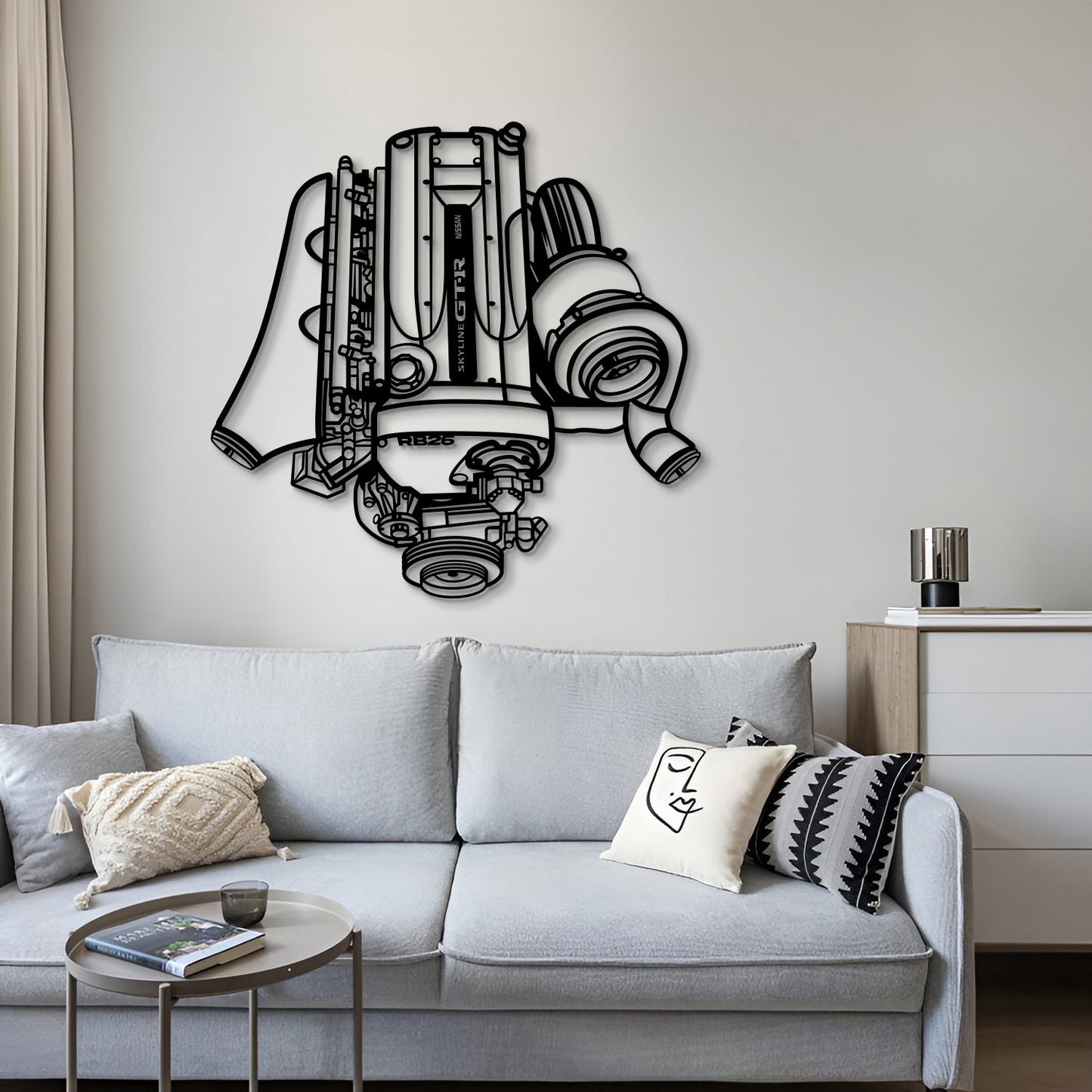 RB26 DETT Metal Engine Block Wall Art