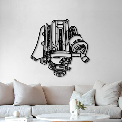 RB26 DETT Metal Engine Block Wall Art