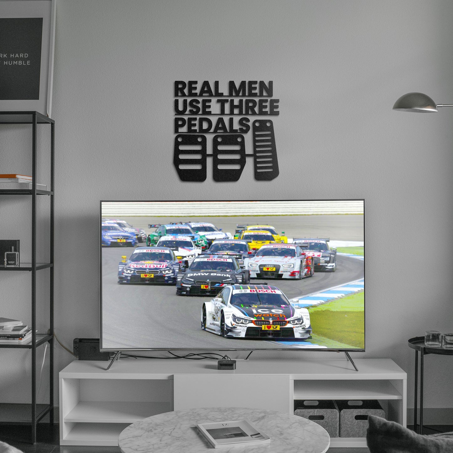 Real Men Use Three Pedal Metal Car Culture Wall Art