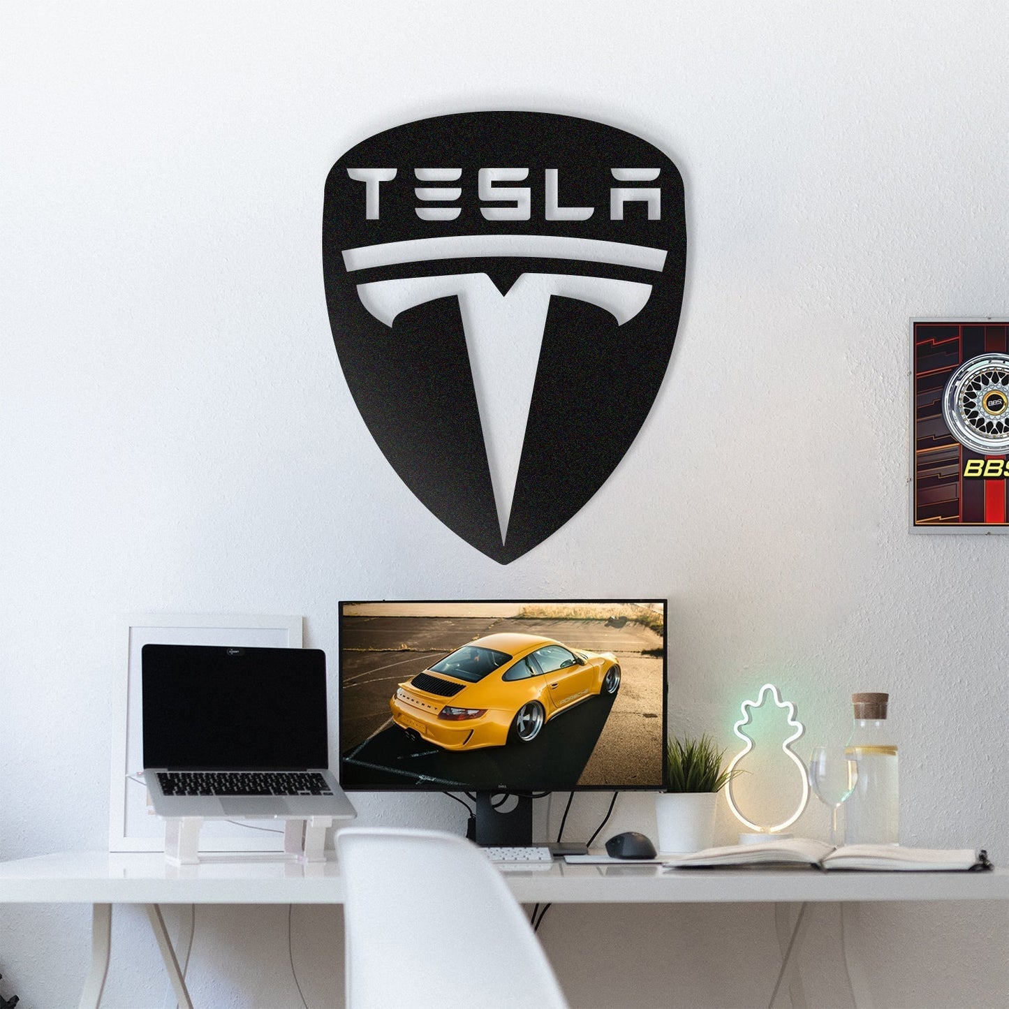 Tesla Metal Car Emblem