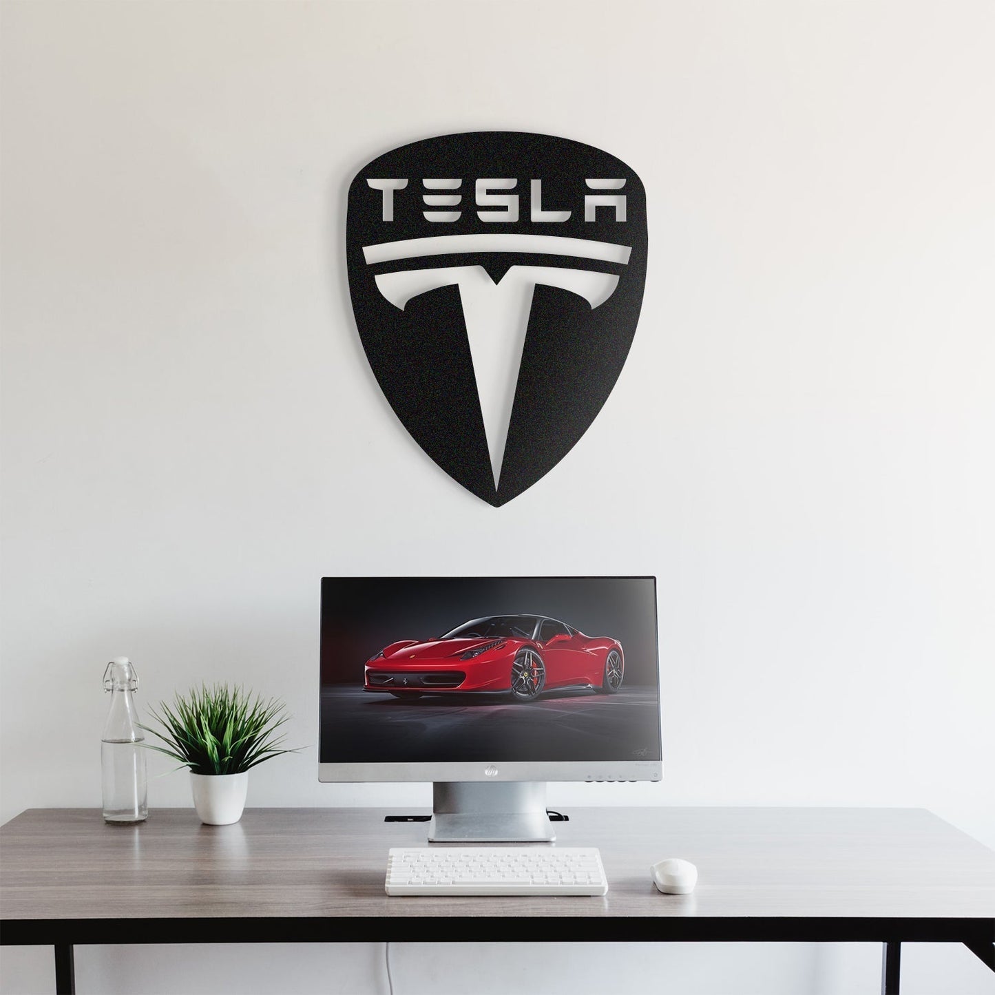 Tesla Metal Car Emblem