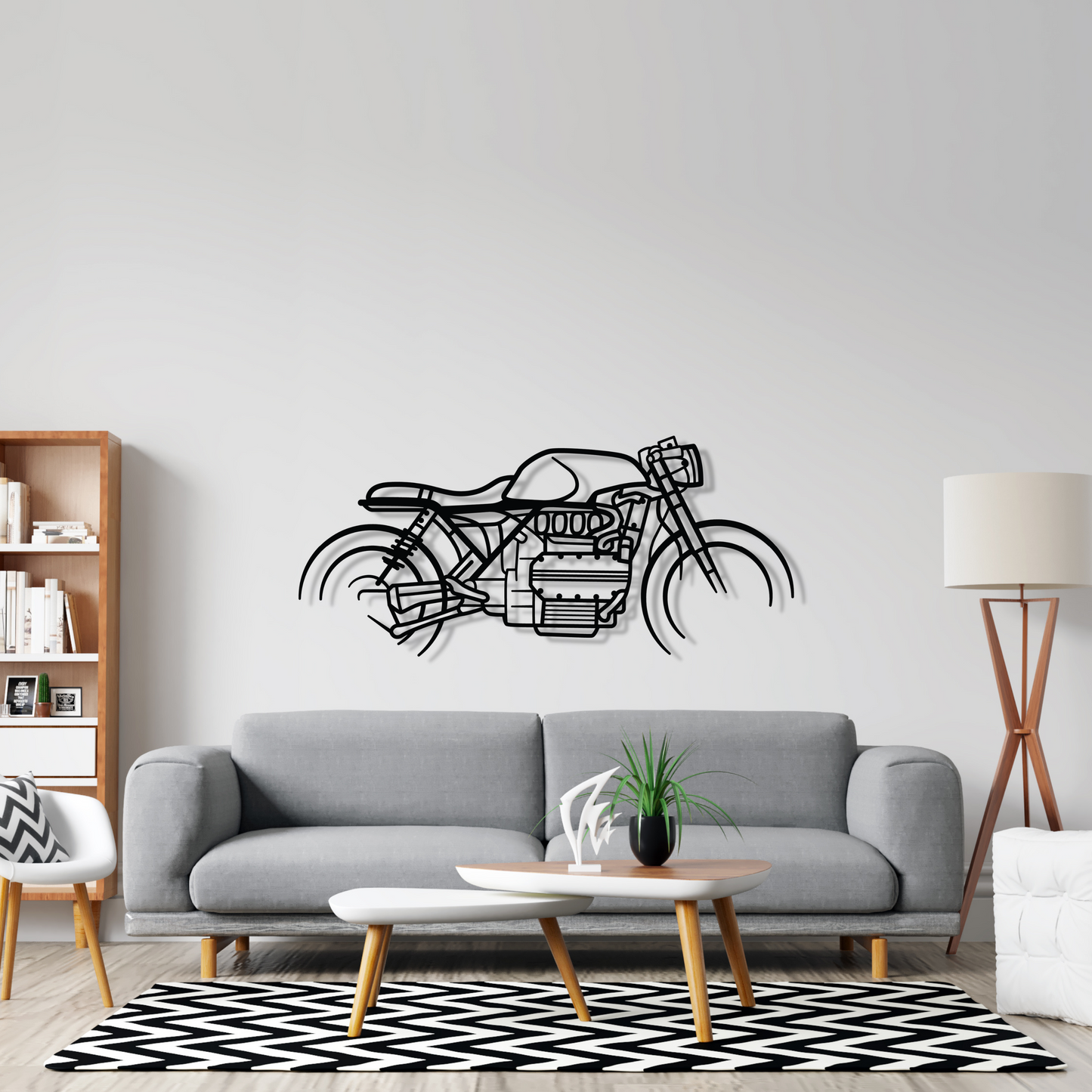 K1100 Cafe Racer Metal Silhouette Wall Art