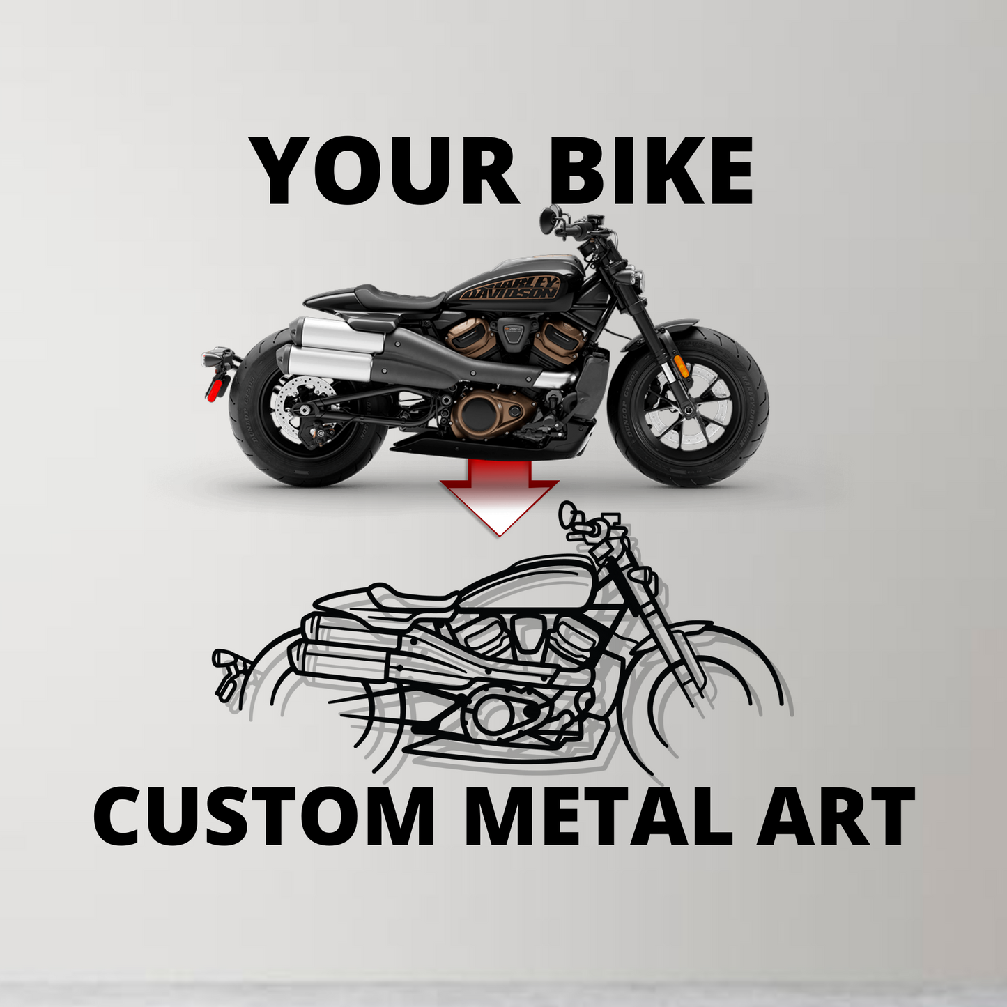 NSR500 Silhouette Metal Wall Art