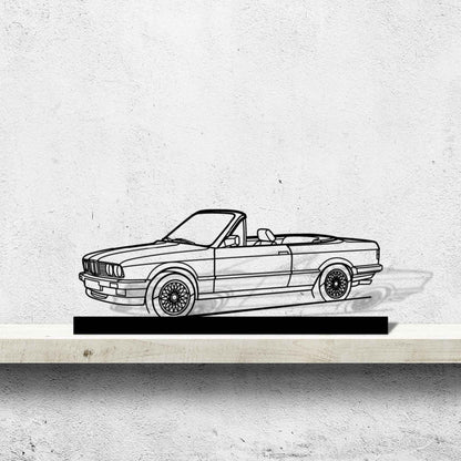 E30 Convertible Angle Silhouette Metal Art Stand