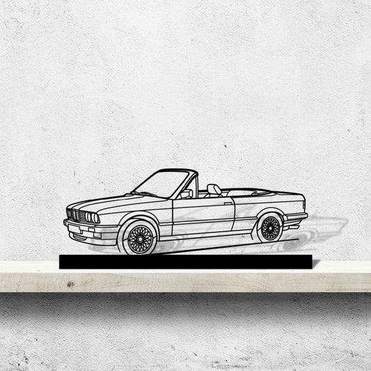 E30 Convertible Angle Silhouette Metal Art Stand