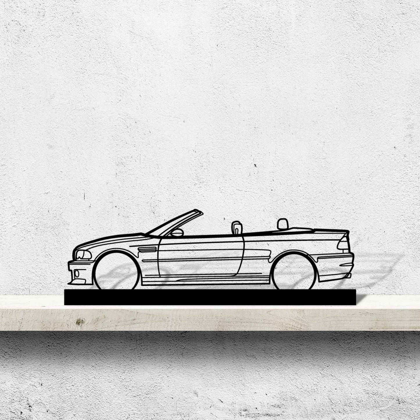 E46 m3 convertible Silhouette Metal Art Stand