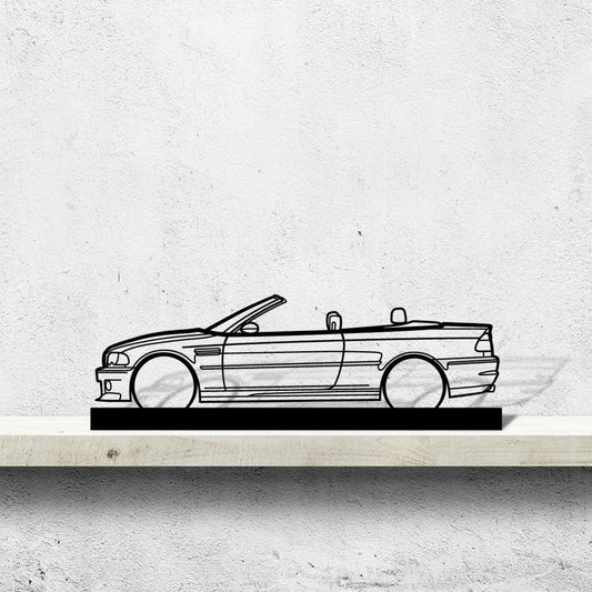 E46 m3 convertible Silhouette Metal Art Stand