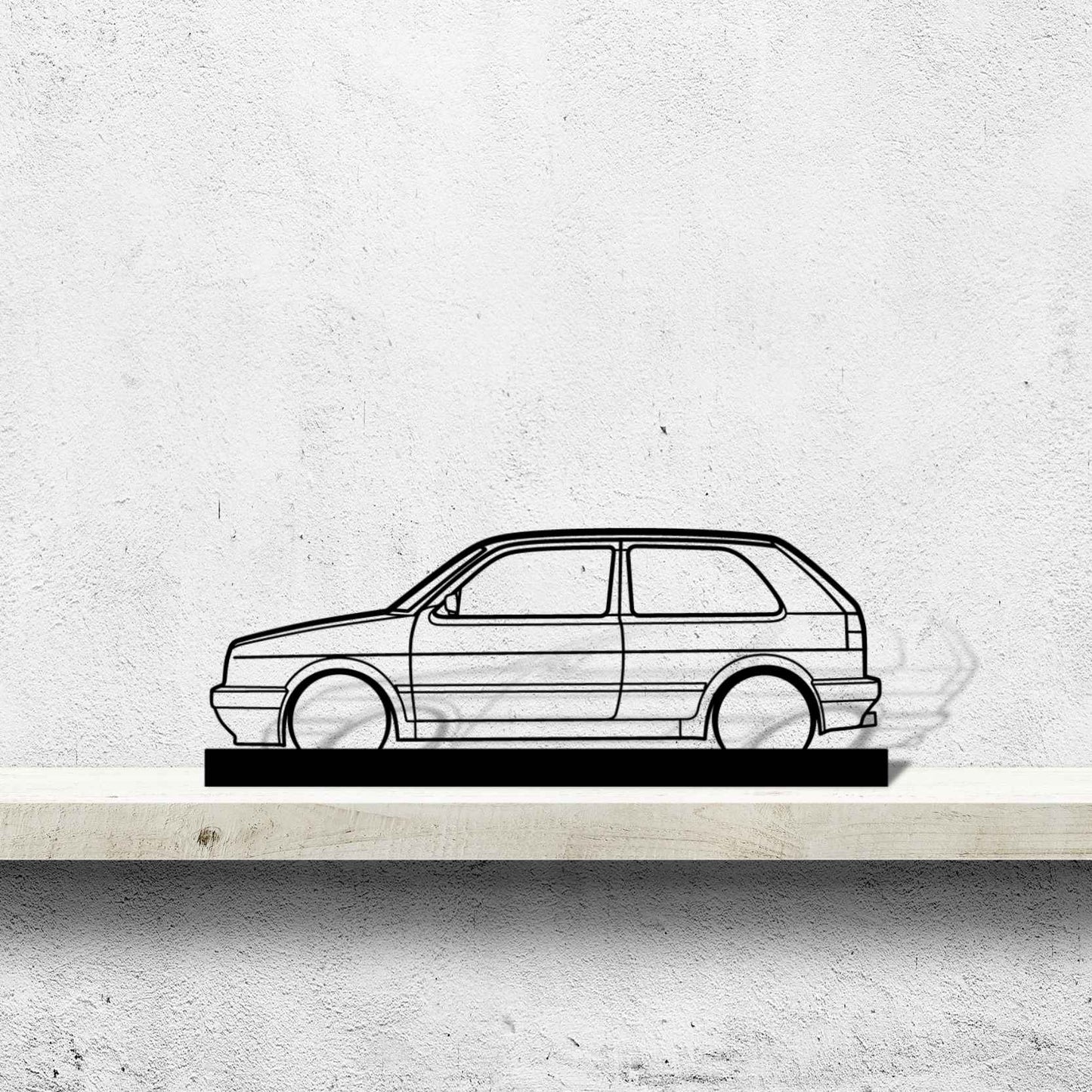 Golf MK2 GTI Silhouette Metal Art Stand