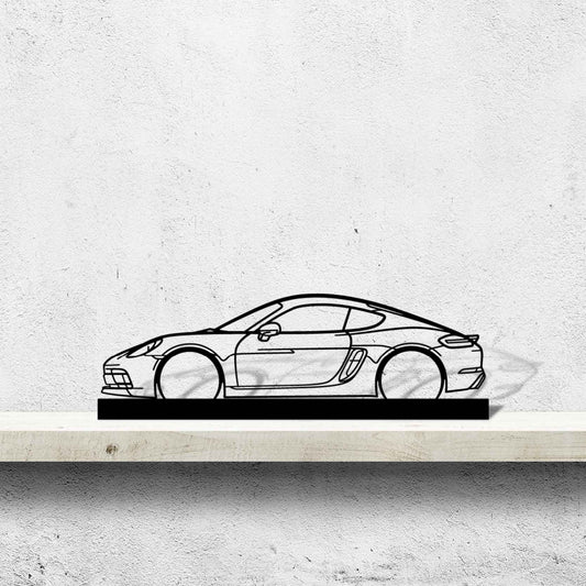 718 Cayman GTS Silhouette Metal Art Stand