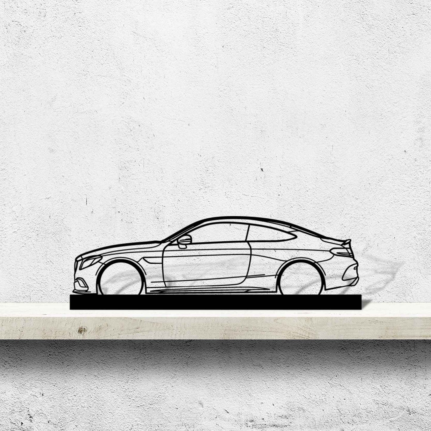 Mercedes c300 Coupe Silhouette Metal Art Stand