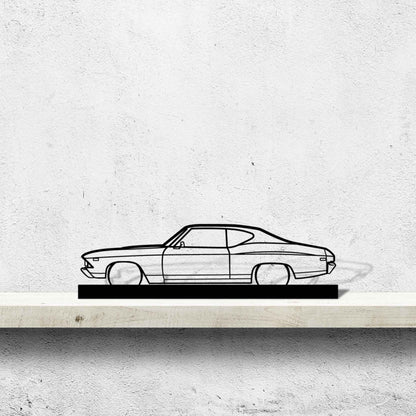 Chevelle SS 1969 Silhouette Metal Art Stand