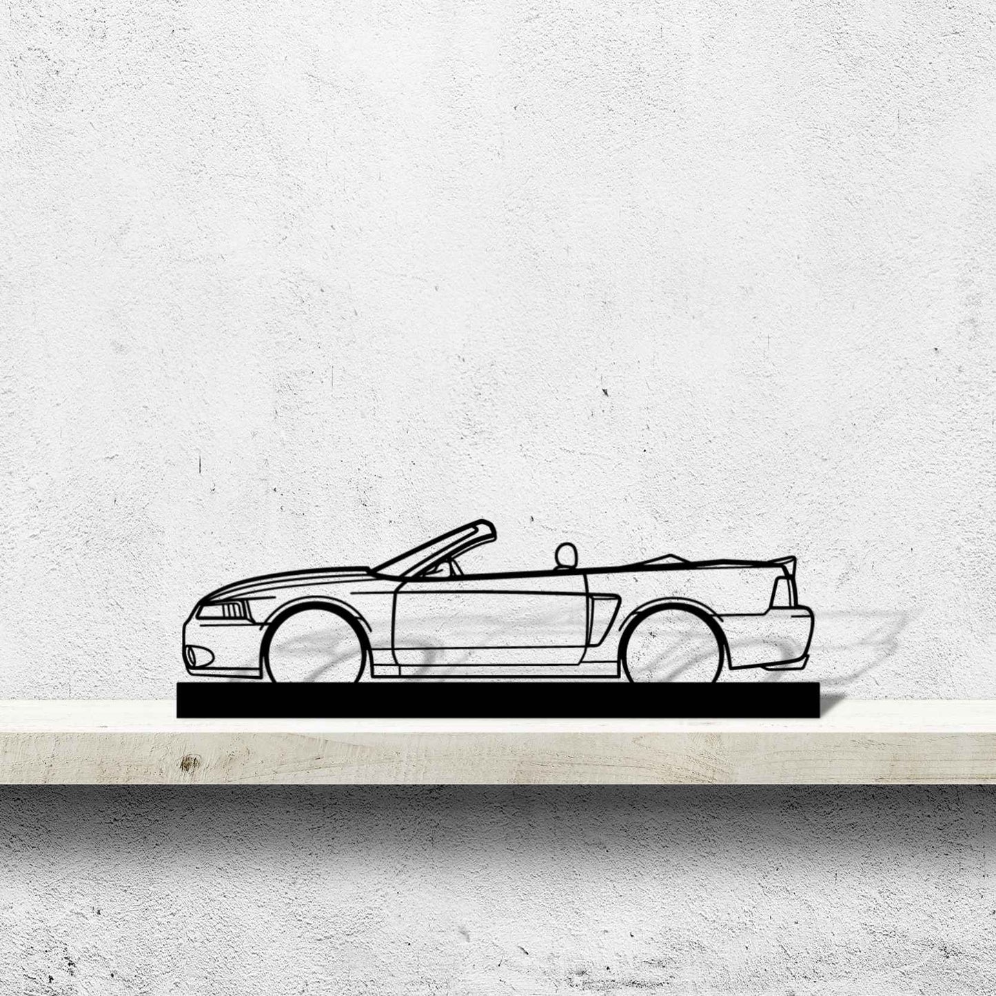 Mustang Cobra Cabrio 2004 Silhouette Metal Art Stand