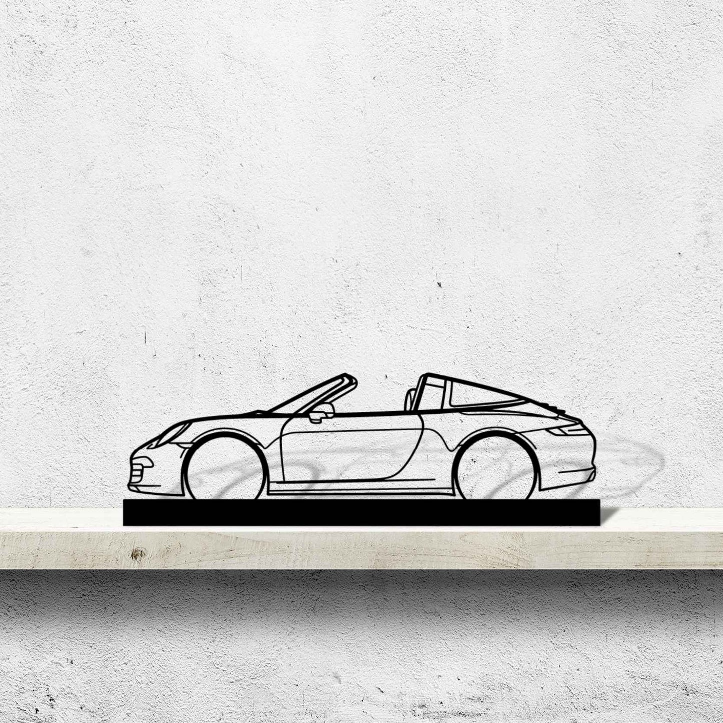 911 Targa model 991 Silhouette Metal Art Stand