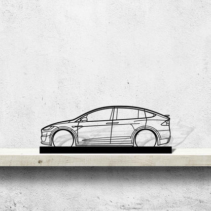 Model X Silhouette Metal Art Stand