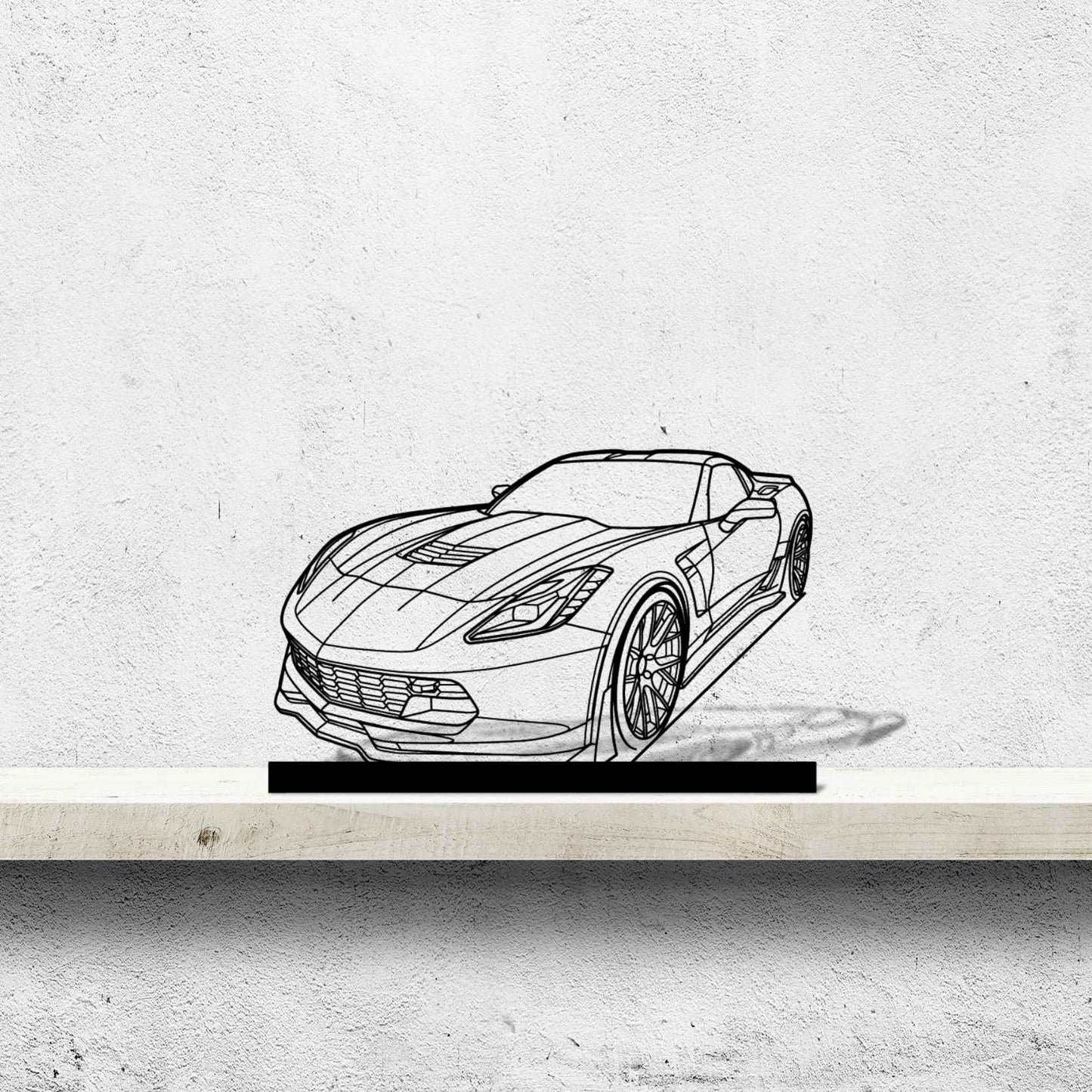 Corvette C7 Z06 Angle Silhouette Metal Art Stand