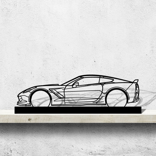 Corvette C7 GS Silhouette Metal Art Stand