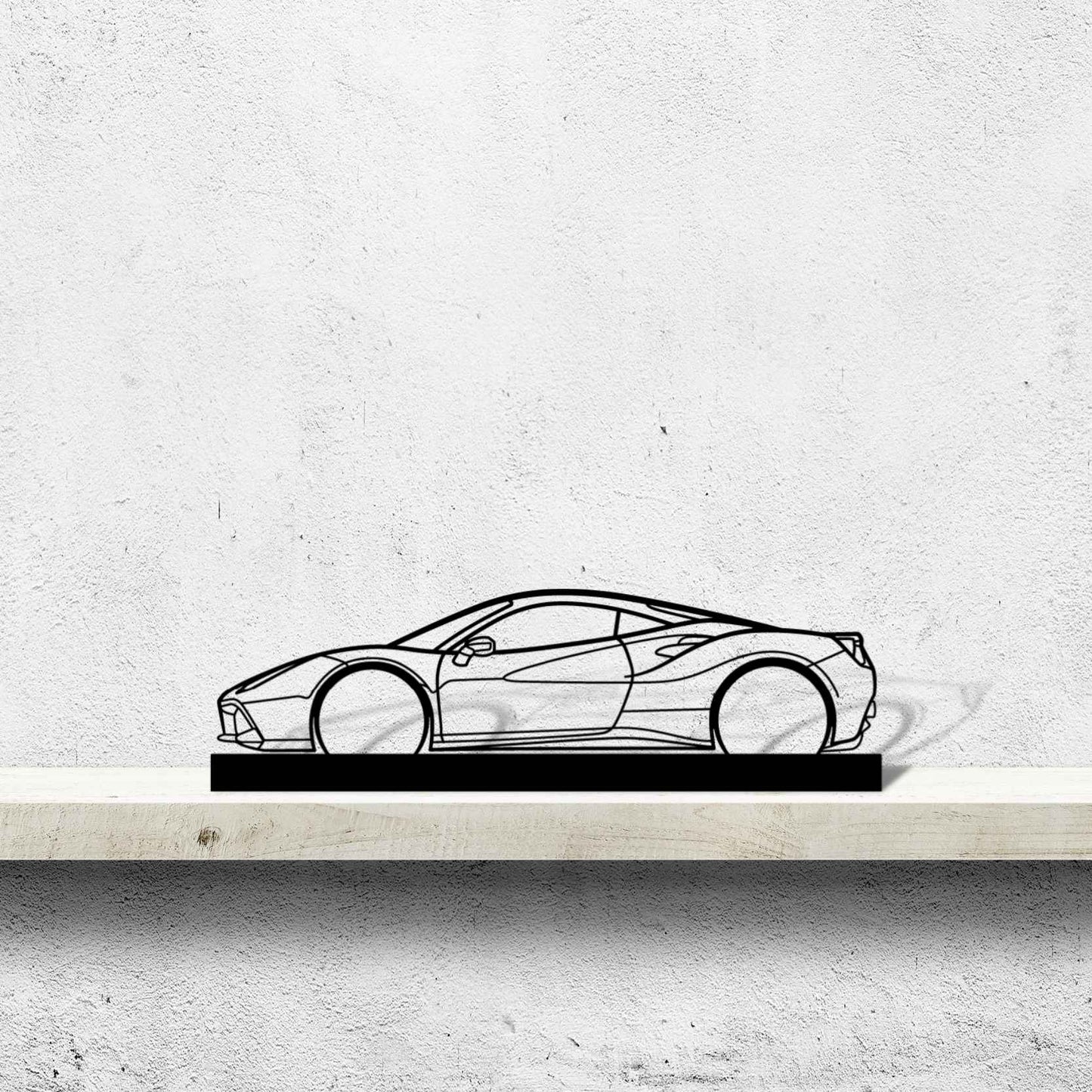 488 GTB Silhouette Metal Art Stand