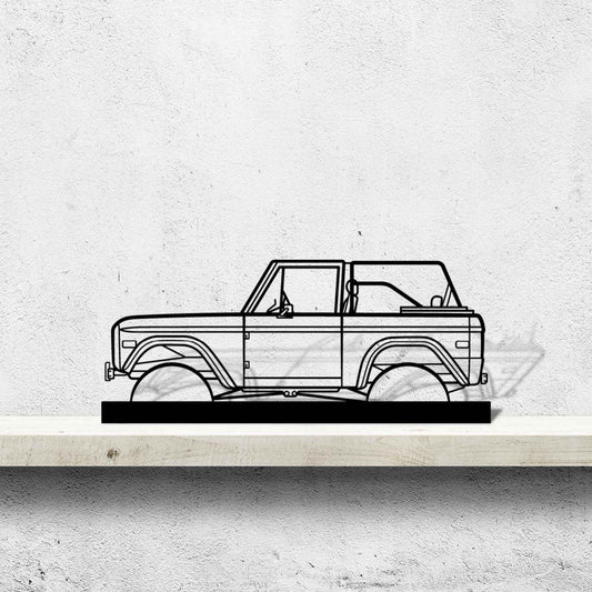 Bronco 1971 Silhouette Metal Art Stand