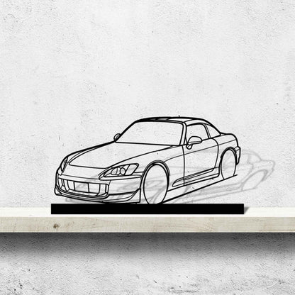 S2000 Hard Top Angle Silhouette Metal Art Stand