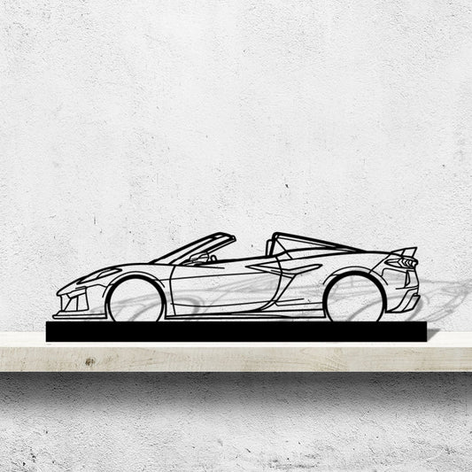 Corvette C8 Z06 HTC Silhouette Metal Art Stand