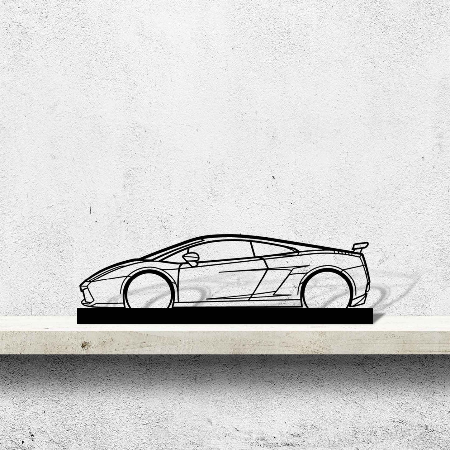 Gallardo Superleggera 2007 Silhouette Metal Art Stand