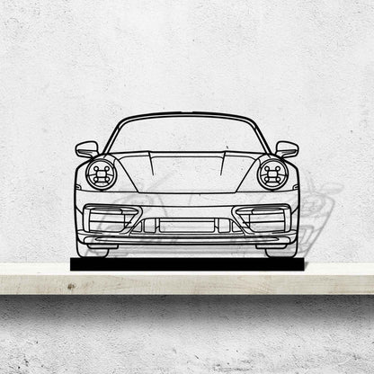 911 Model 992 Front Silhouette Metal Art Stand