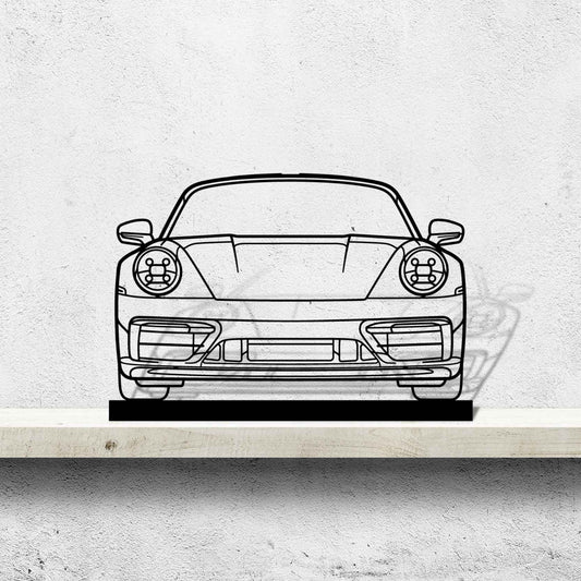 911 Model 992 Front Silhouette Metal Art Stand