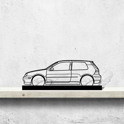 Golf GTI mk4 Silhouette Metal Art Stand