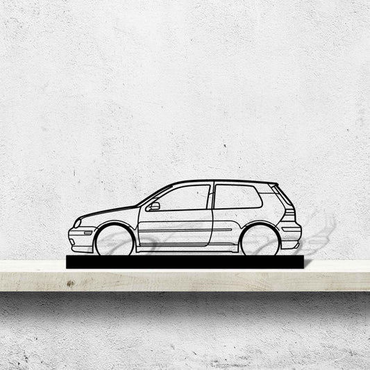 Golf GTI mk4 Silhouette Metal Art Stand