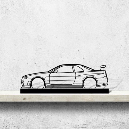 R34 GTR Silhouette Metal Art Stand