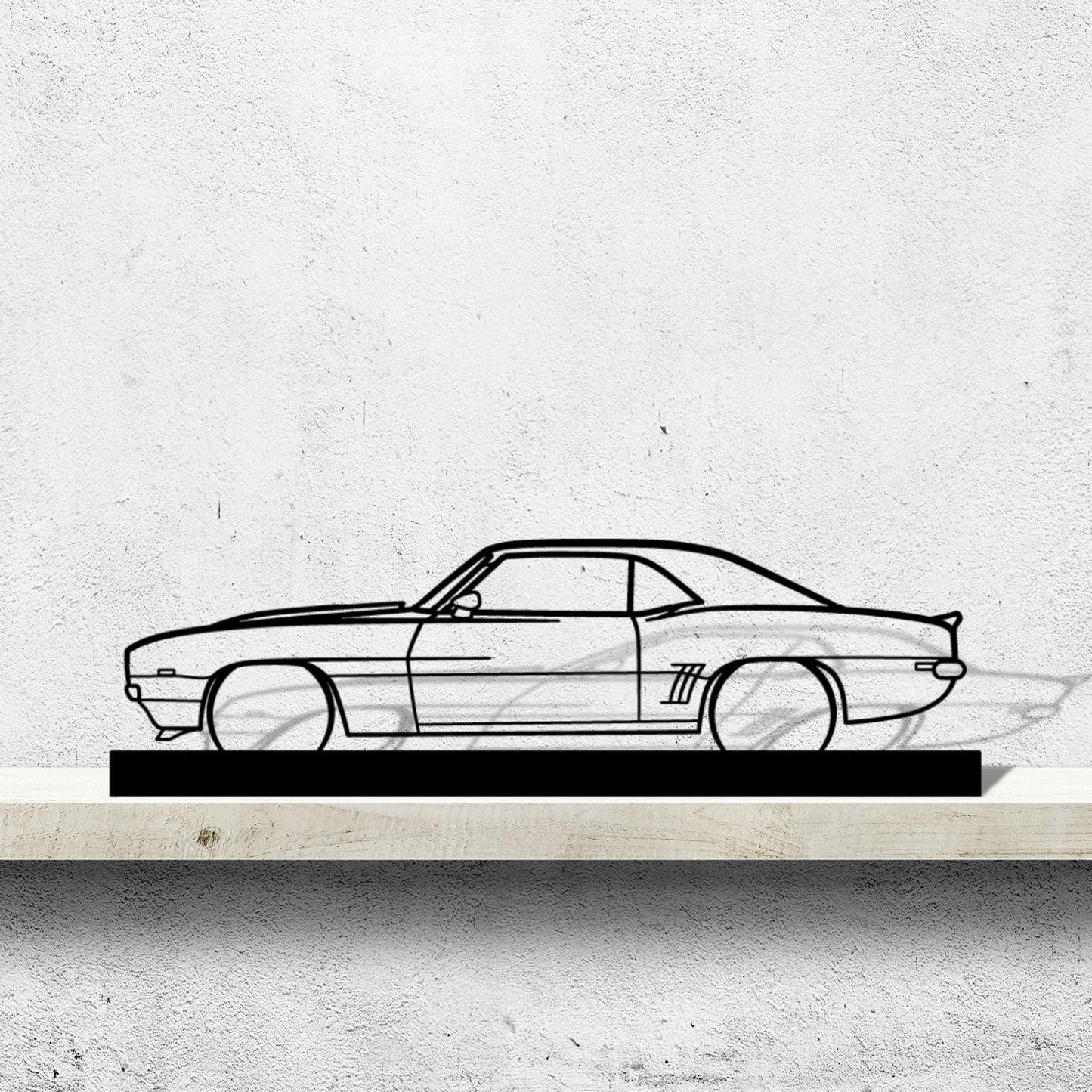 Camaro 1969 Z28 Silhouette Metal Art Stand