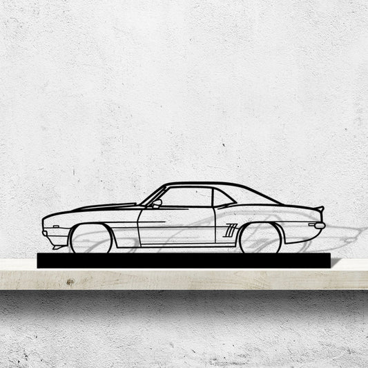 Camaro 1969 Z28 Silhouette Metal Art Stand