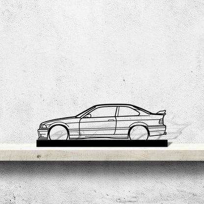 E36 M3 Coupe Silhouette Metal Art Stand