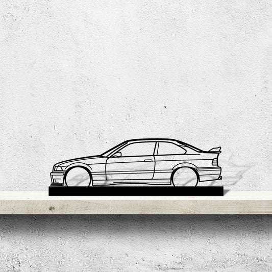 E36 M3 Coupe Silhouette Metal Art Stand