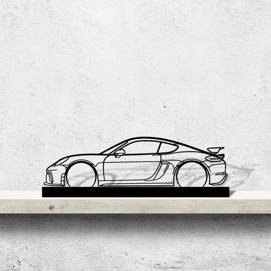 718 Cayman GT4 Silhouette Metal Art Stand