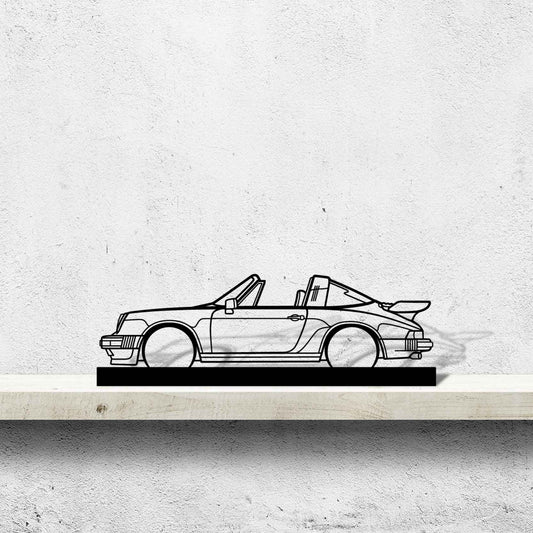 911 930 Targa 1989 Silhouette Metal Art Stand