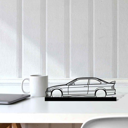 E36 M3 Coupe Silhouette Metal Art Stand