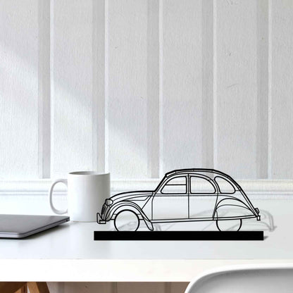 2CV Silhouette Metal Art Stand