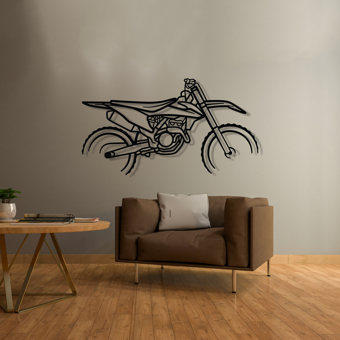 250 SX-F Silhouette Metal Wall Art