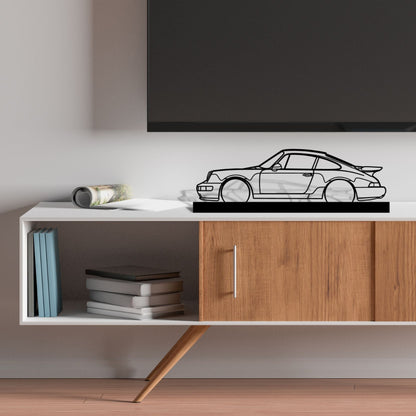 911 turbo model 964 Silhouette Metal Art Stand